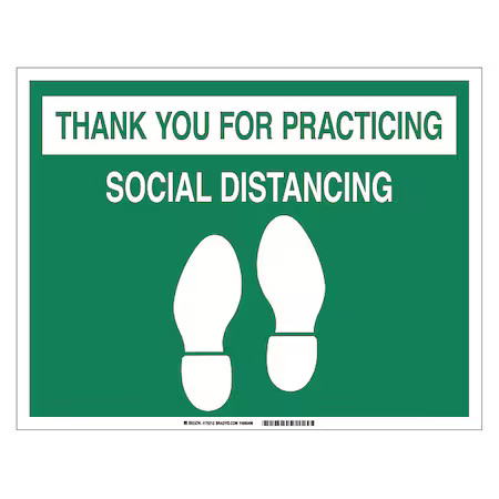 Brady 170213 Thank You For Practicing Sign, 14 In H, 18 In W, Vinyl, English,