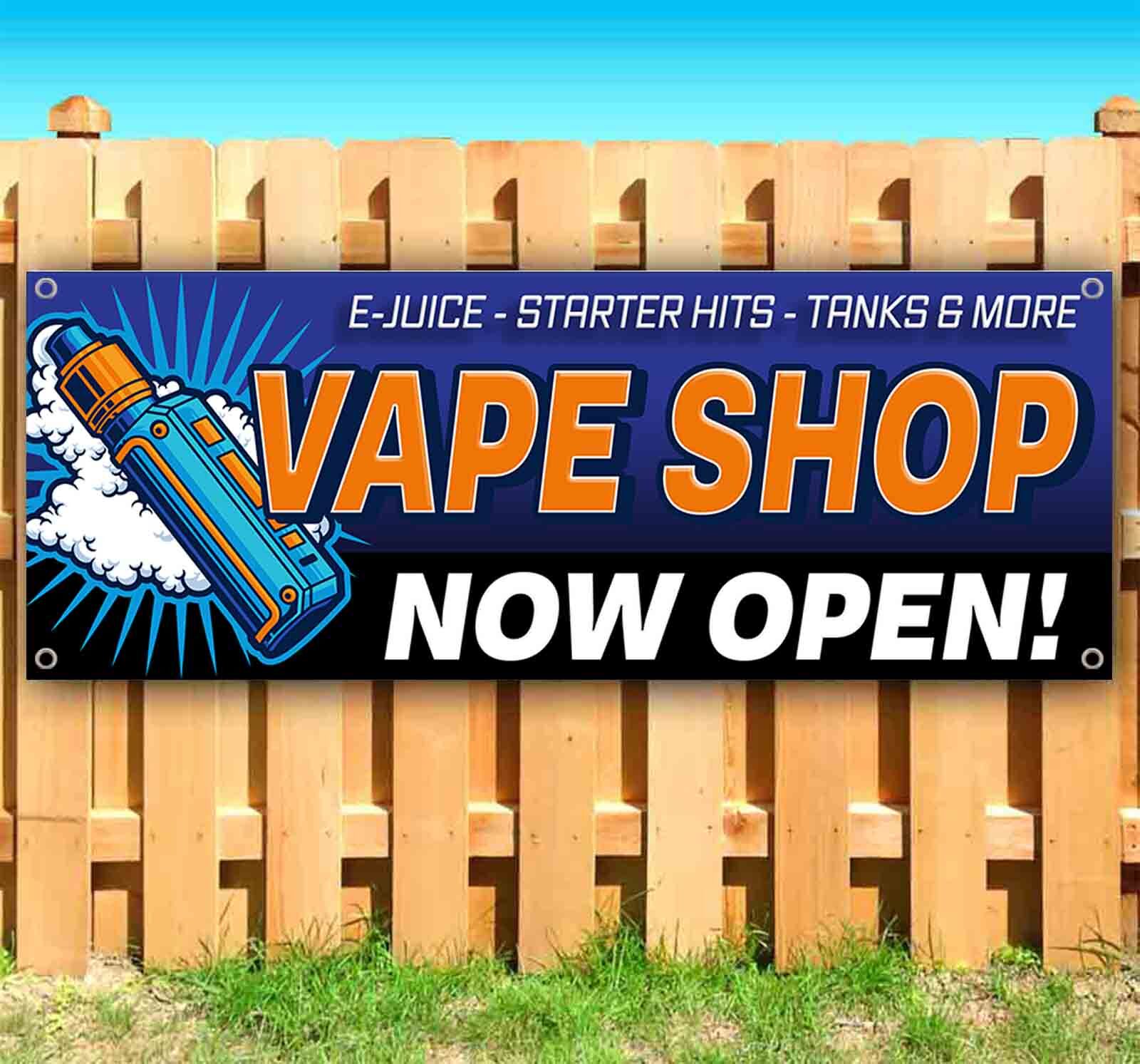 VAPE SHOP NOW OPEN Banner Advertising Vinyl Flag Sign Many Sizes SMOKE, TOBACCO