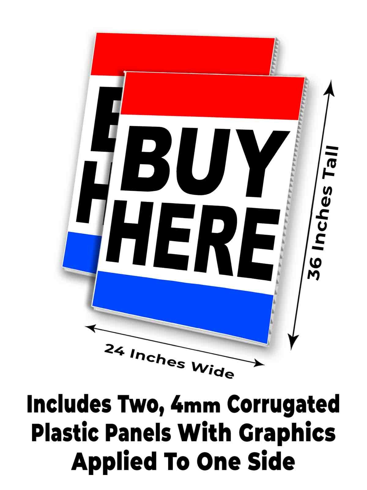 Buy Here Pay Here Signicade 24×36 A Frame Sidewalk Sign Double Sided