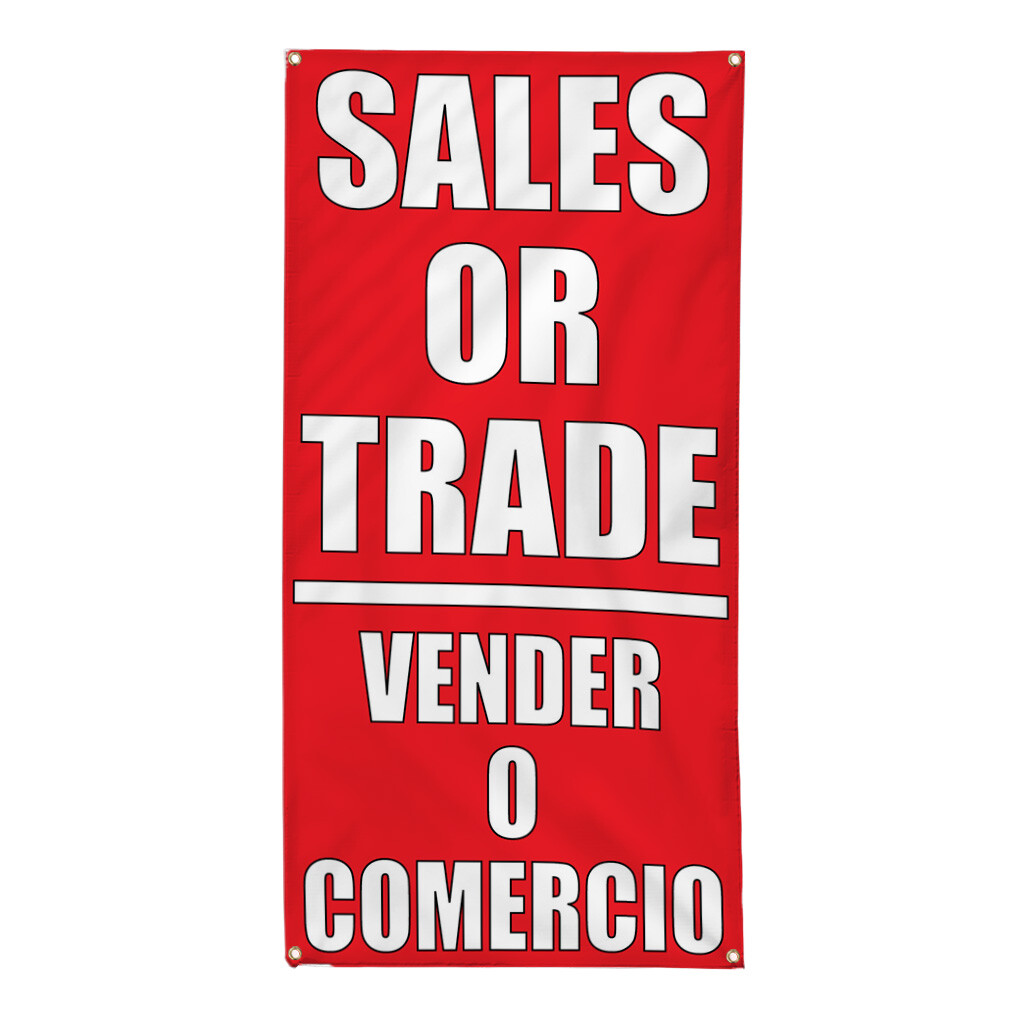 Vertical Vinyl Banner Multiple Sizes Deal Or Trade B Business Outdoor