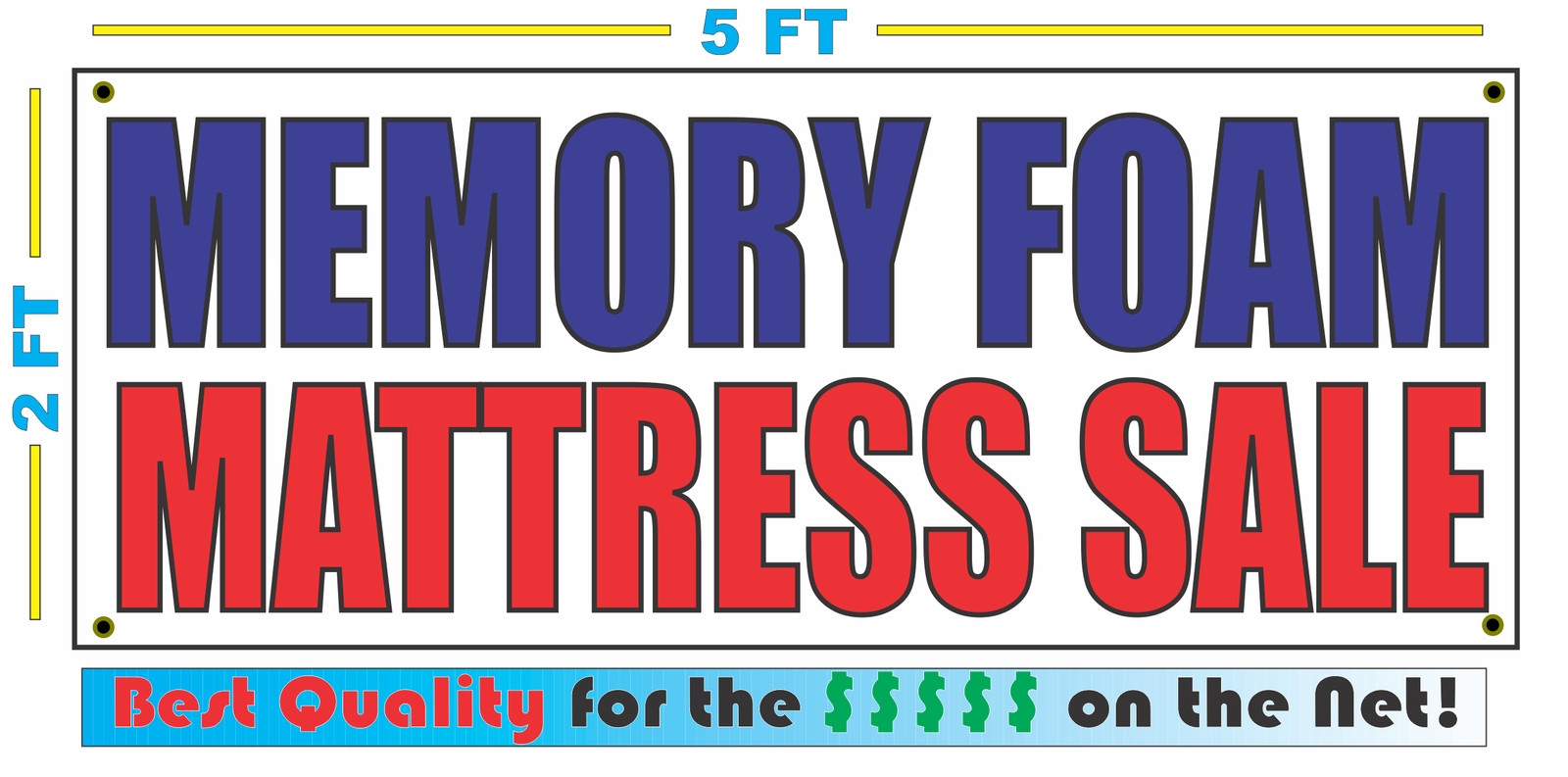 MEMORY FOAM MATTRESS SALE Banner Sign NEW Larger Size Best Quality for the $$$