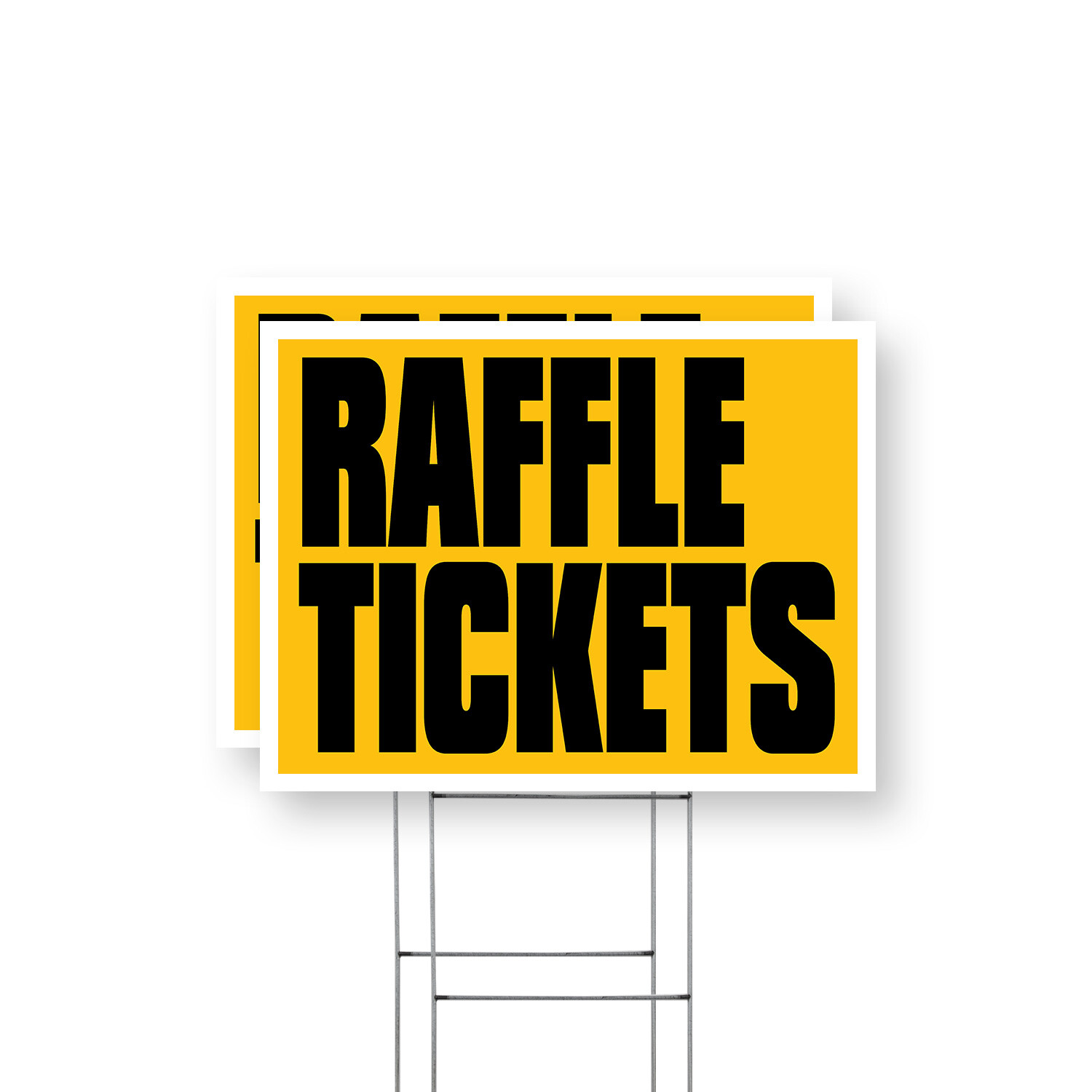Raffle Tickets Yard Sign Event Promotions, Charity Fundraisers, Bold Signage