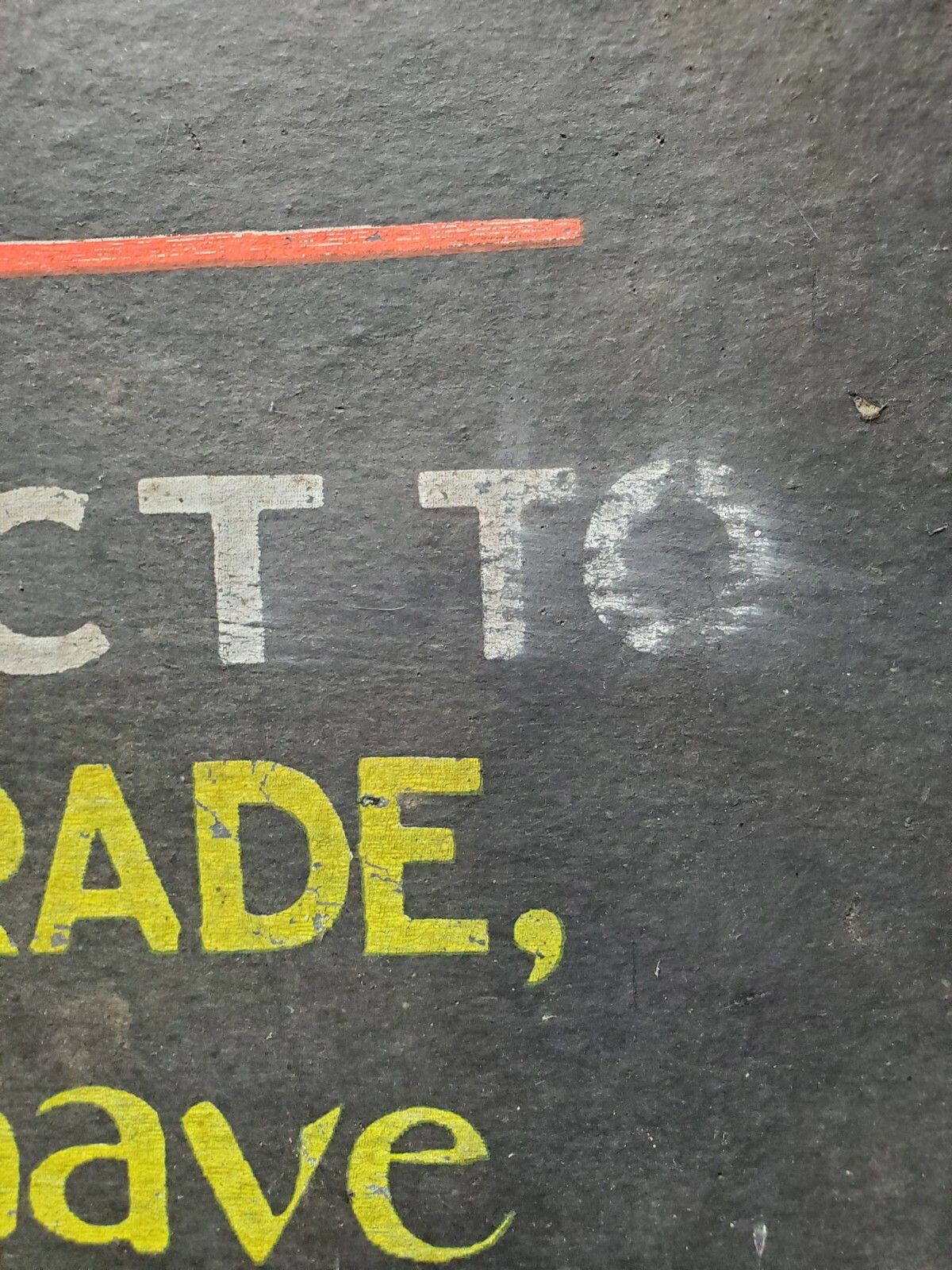 Vintage Please Come Again Sign / Masonite