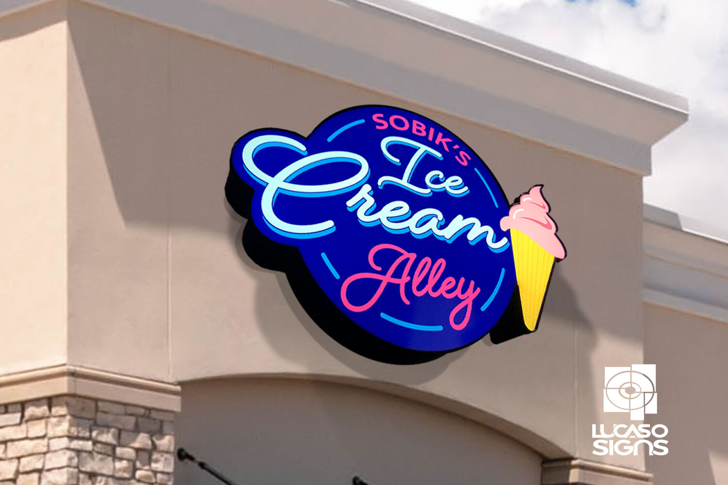 Illuminated Custom Sign Logos storefront Signage outdoor