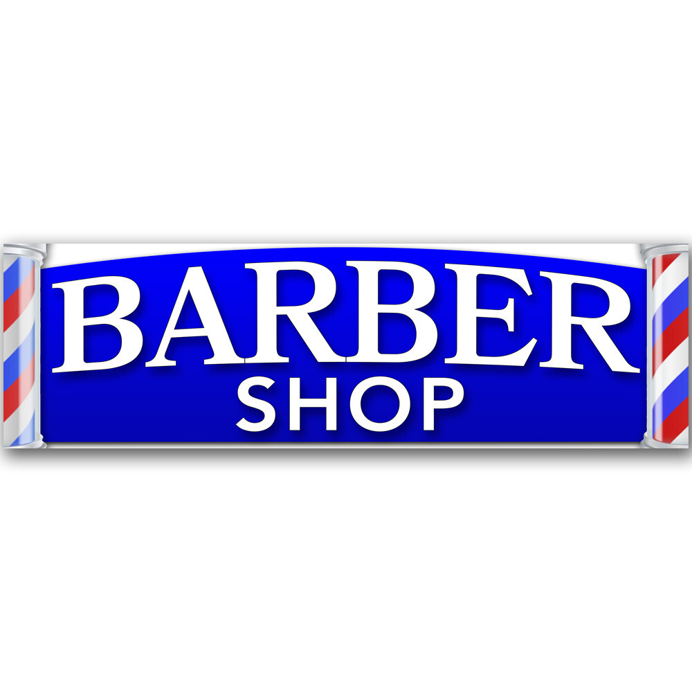 Barber Shop Vinyl Banner with Optional Sizes (Made in the USA)
