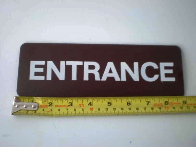 Retro Entrance Door Sign 3×9″ Self Adhesive Gessner S106 Office Store Vintage