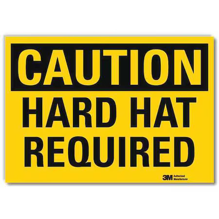 Lyle U4-1359-Rd_14X10 Caution Sign, 10X14in, Reflective Sheeting
