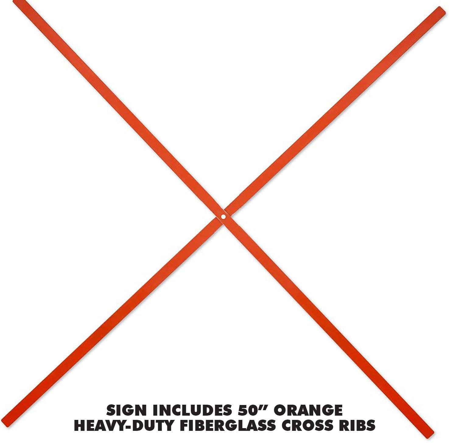 OrangeGear® 36″ x 36″ Custom Non-Reflective Vinyl Traffic Sign & Cross Ribs