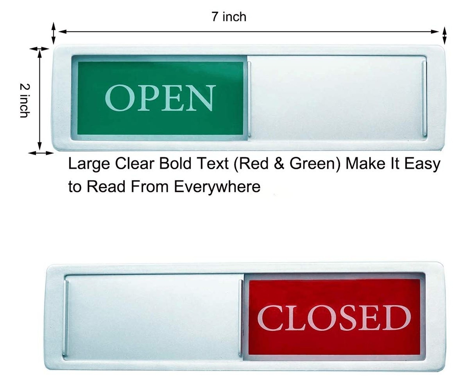 Open Closed Sign for Business Door, Open Signs privacy Slide Door Sign Indica…