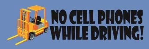 No Cell Phones While Driving | Vinyl Banner w/ Grommets | 3’H x 9’W