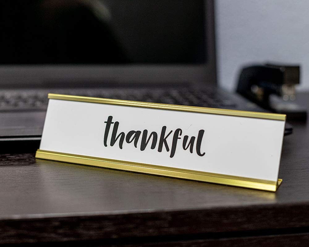 Thankful Nameplate Desk Sign