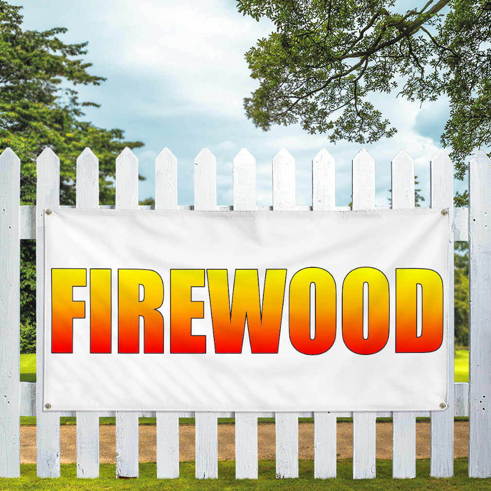 Vinyl Banner Multiple Sizes Firewood Promotion Business Business Outdoor