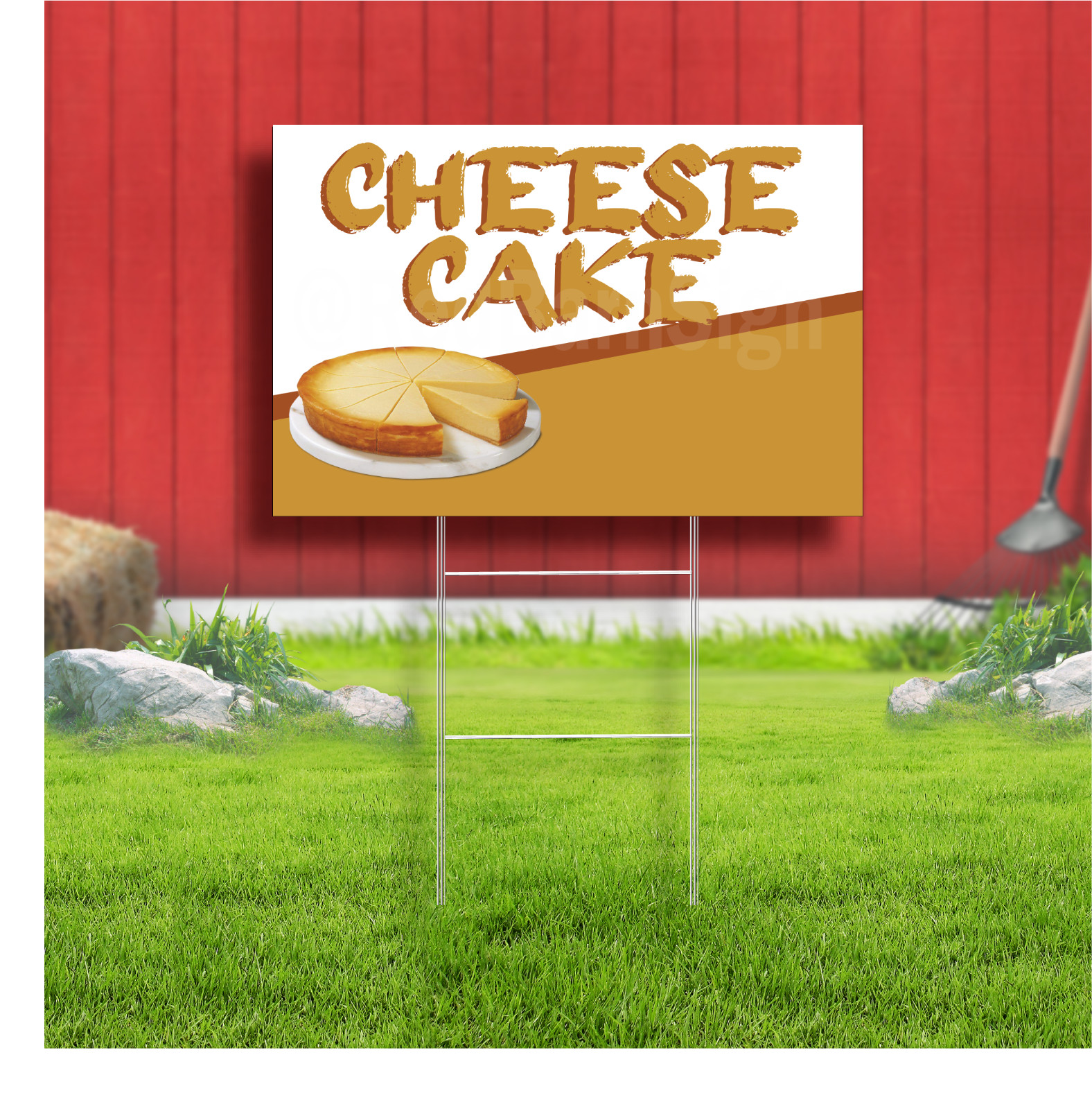 Cheesecake Coroplast Sign Plastic Indoor Outdoor Yard Sign