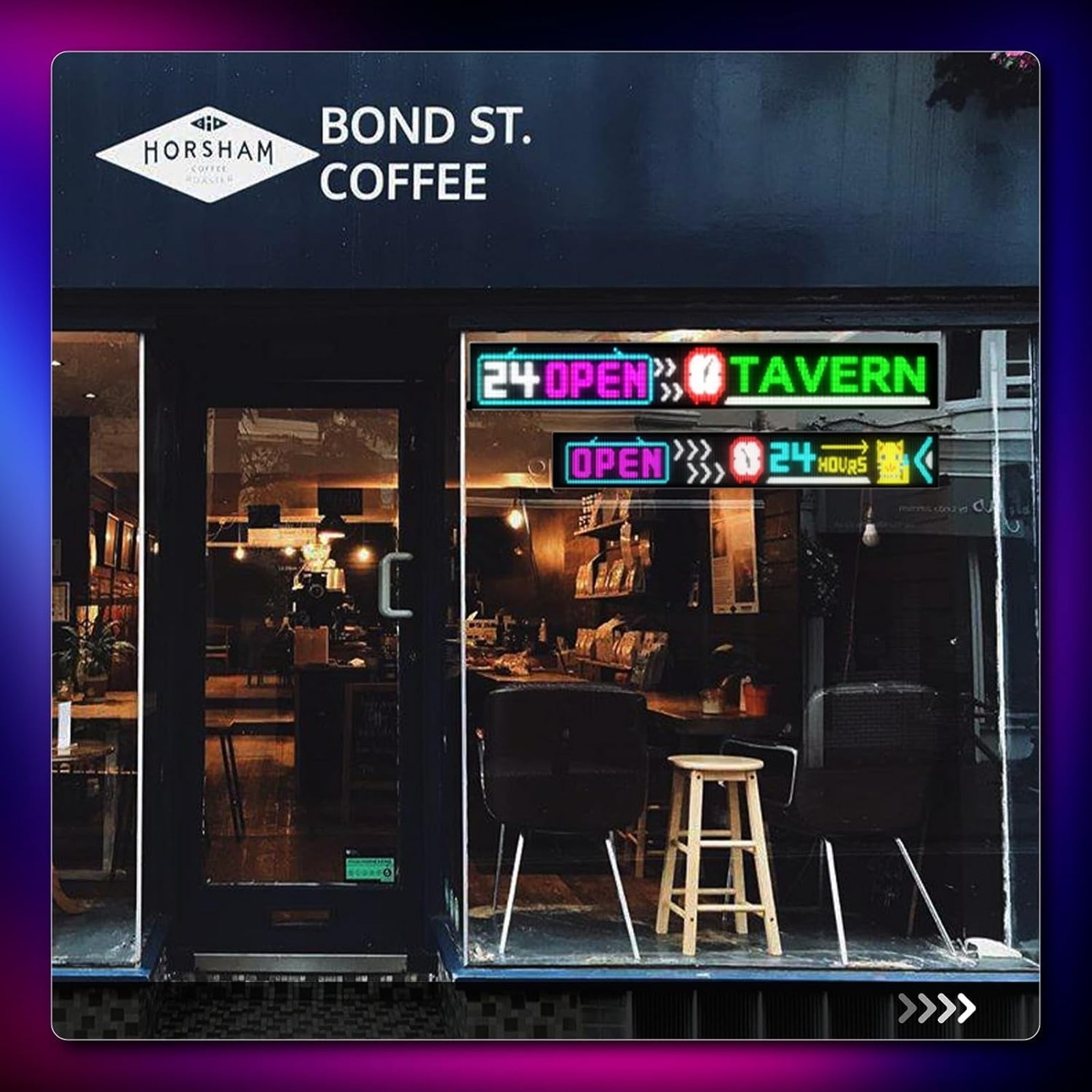 Large Programmable LED Sign, P5 Indoor Store Display Bluetooth App Compatible