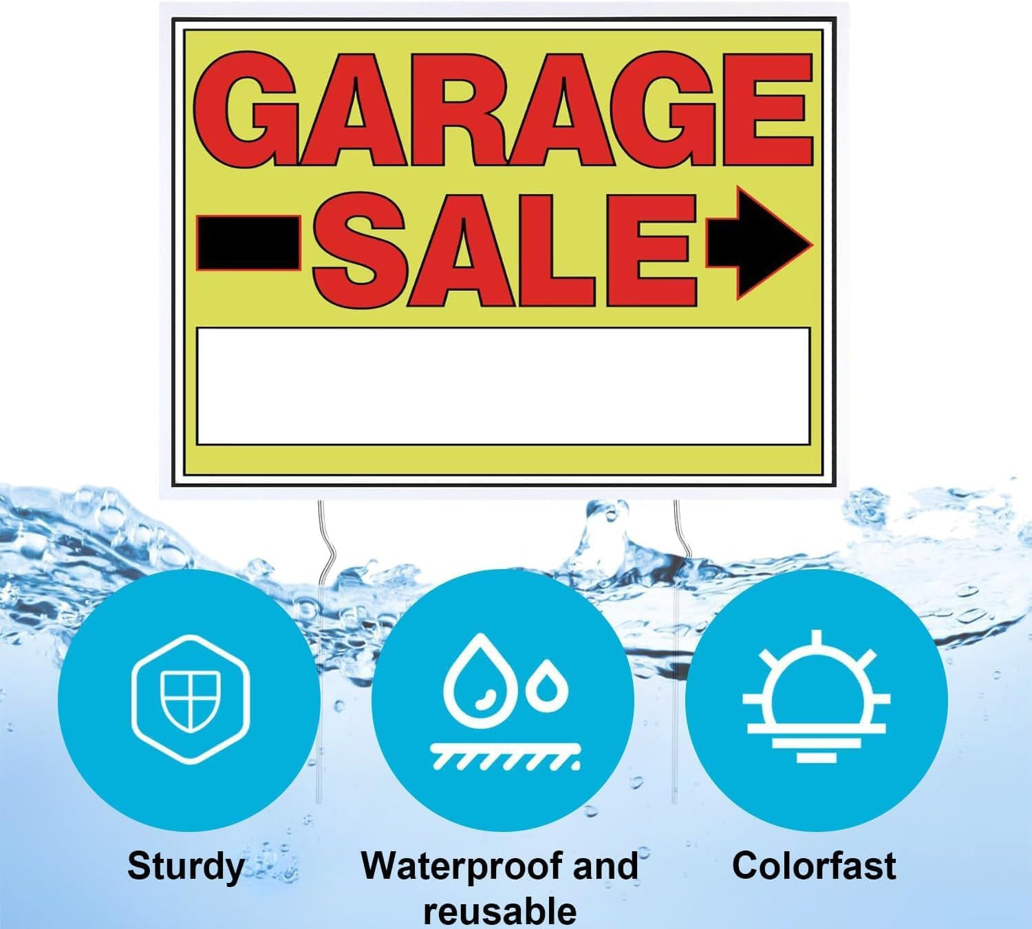 Garage Sale Signs 4Pack Double-Sided Printed Waterproof Yard Signs(18”*13”) with