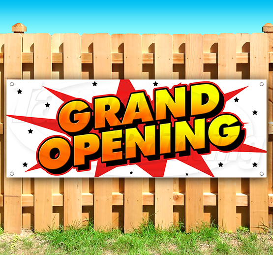 GRAND OPENING Advertising Vinyl Banner Flag Sign USA 15″ 18″ 20″ 30″ 48″ 52″