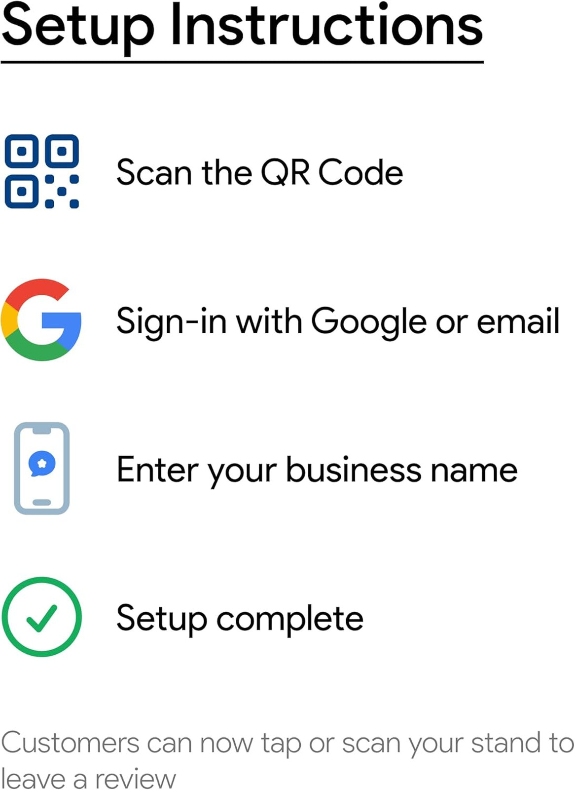 Google Review Stand NFC QR Code 3-Pack Easy Setup for All Businesses
