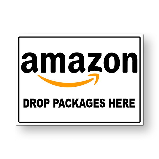 Deliveries Drop Packages Here Metal Sign MS063