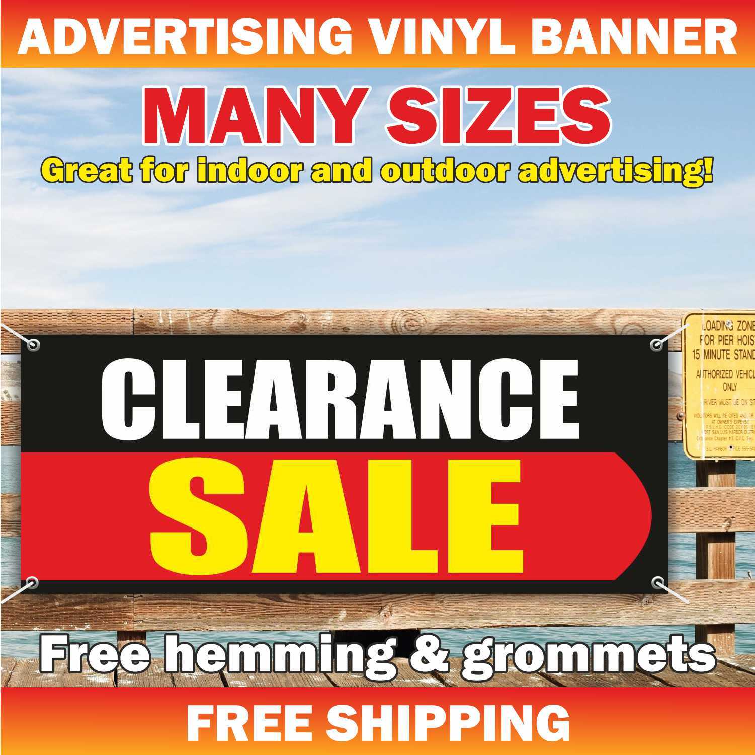 CLEARANCE SALE Advertising Banner Vinyl Mesh Sign discount retail 30 40 50 % off