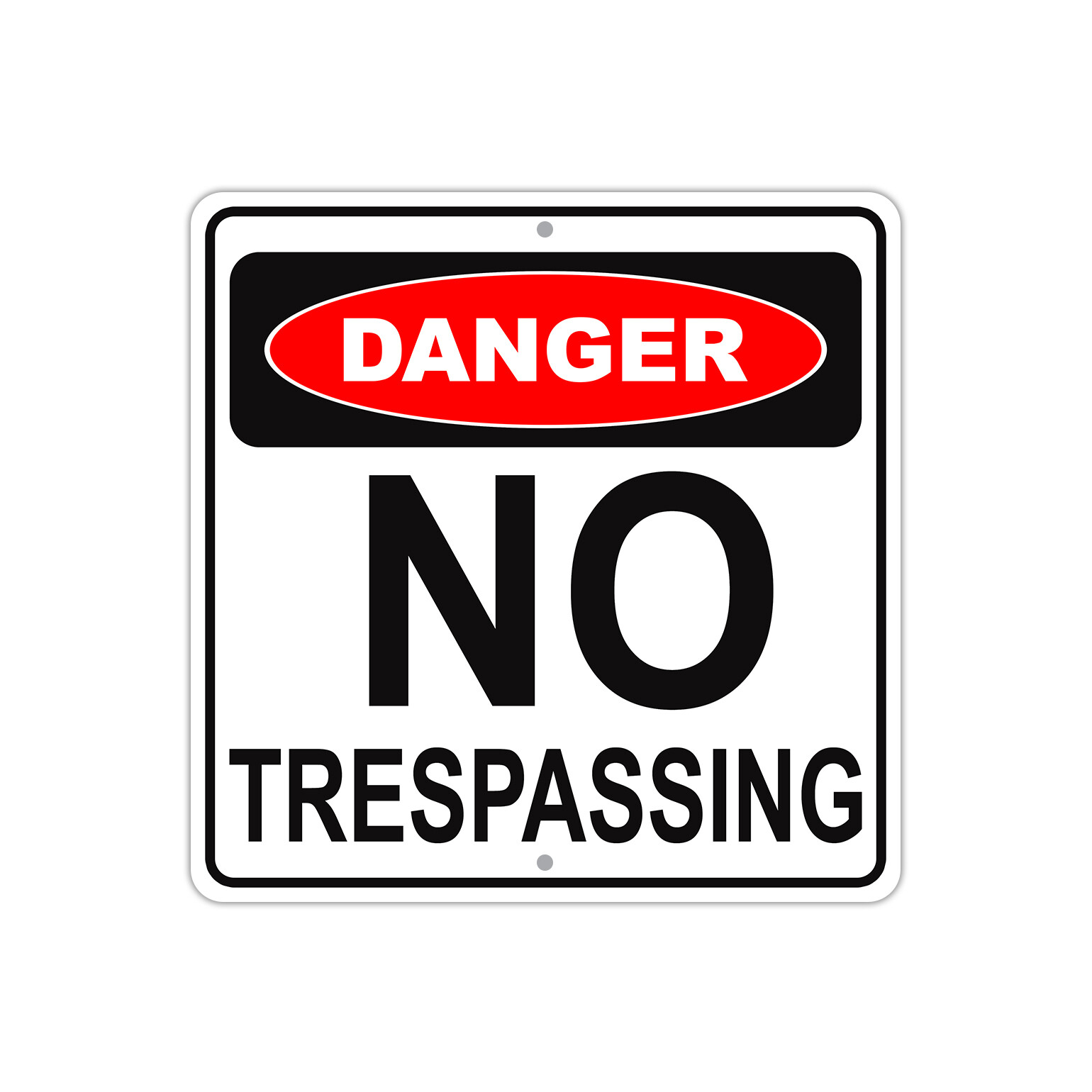 Danger No Trespassing No Violators 12″x12″ Portable Novelty Aluminum Metal Sign