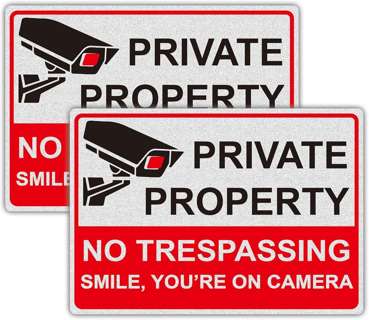 2-Pack Property Warning Sign: Not Responsible for Accidents or Injuries, 10″ x 7