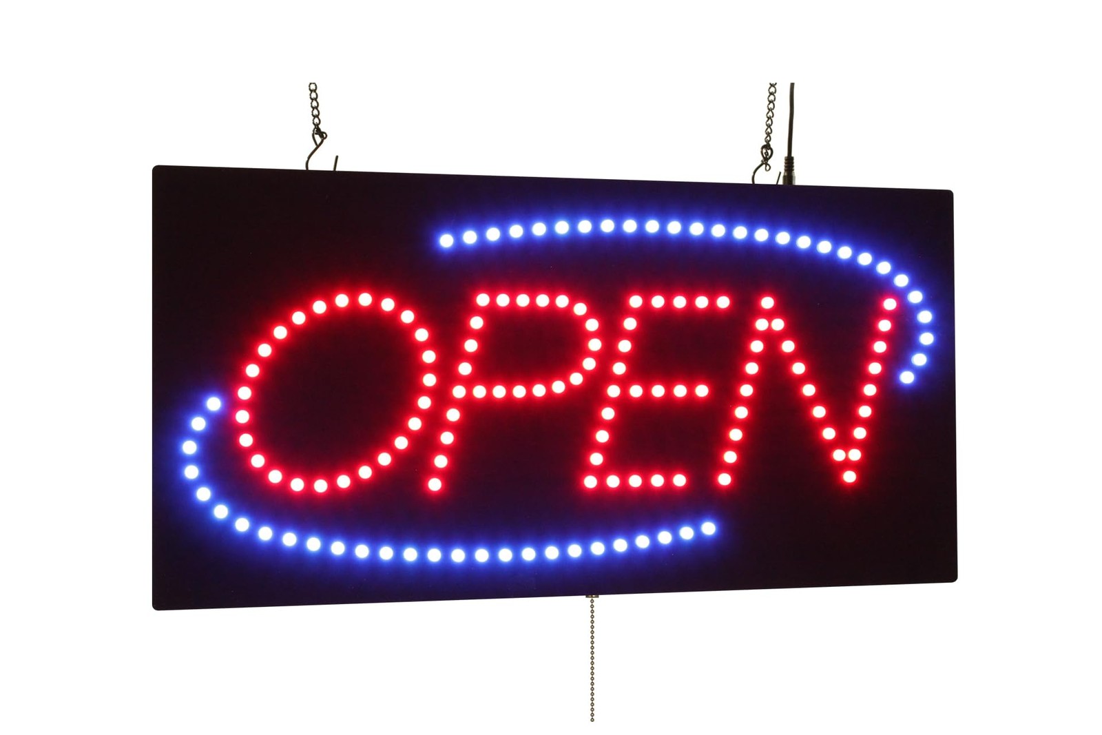 Open Sign 24″x12″ Blue Oval LED Bright Illumination – Eye-Catching Display