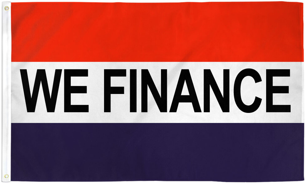We Finance Flag 3x5ft Red White Blue We Finance Banner Sign Fianciamos RWB Flag