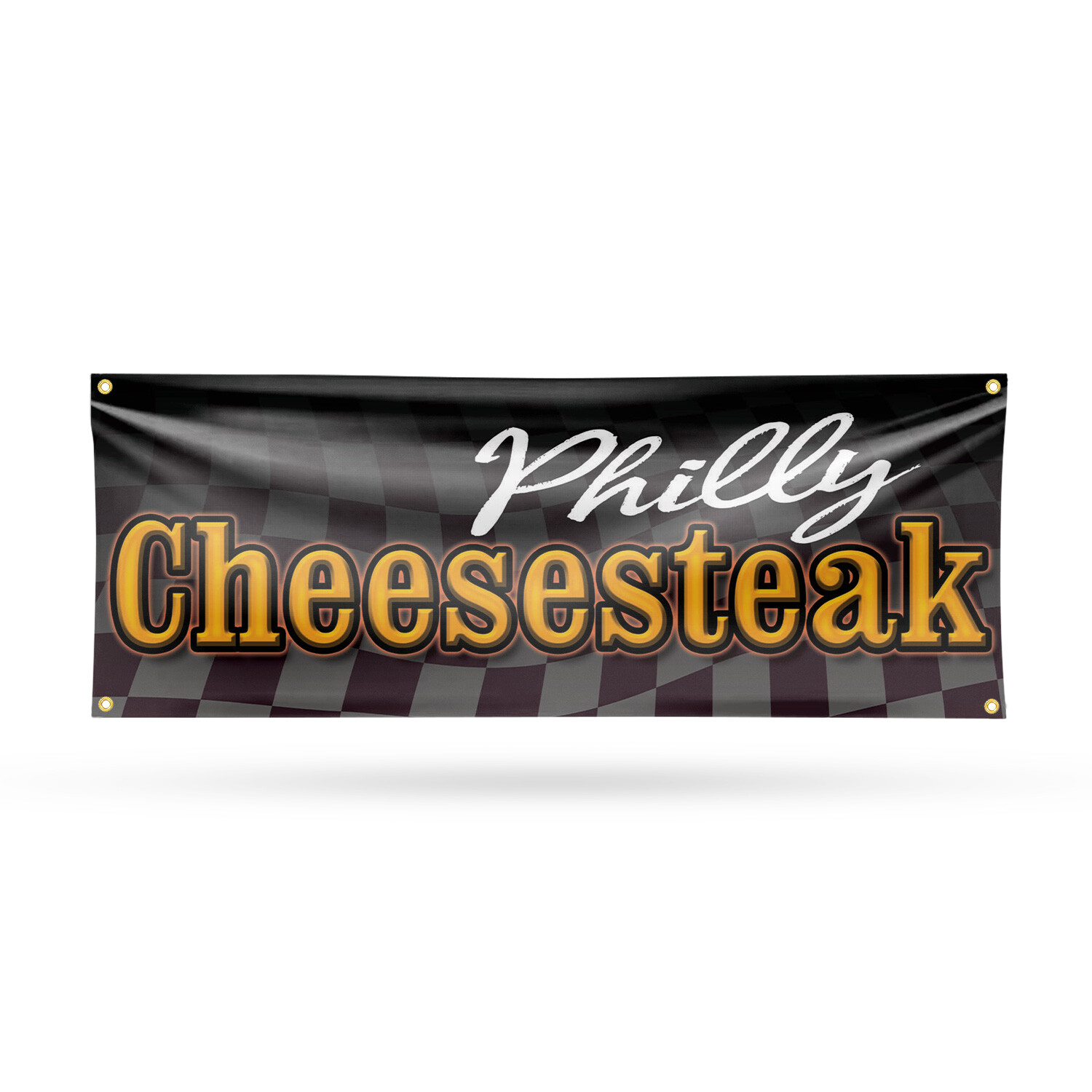 Philly Cheesesteak Vinyl Banner Sign with Metal Grommets Heavy-Duty