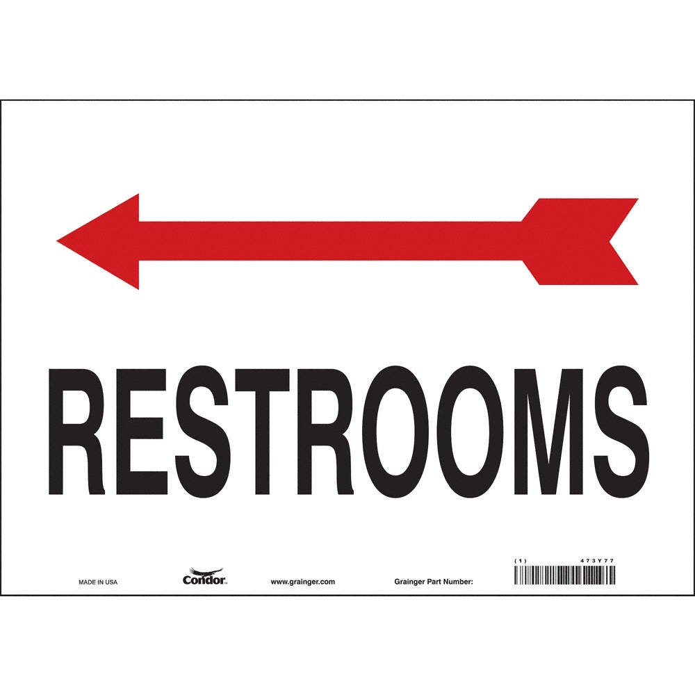 CONDOR 473Y77 Safety Sign,10 in x 14 in,Vinyl 473Y77