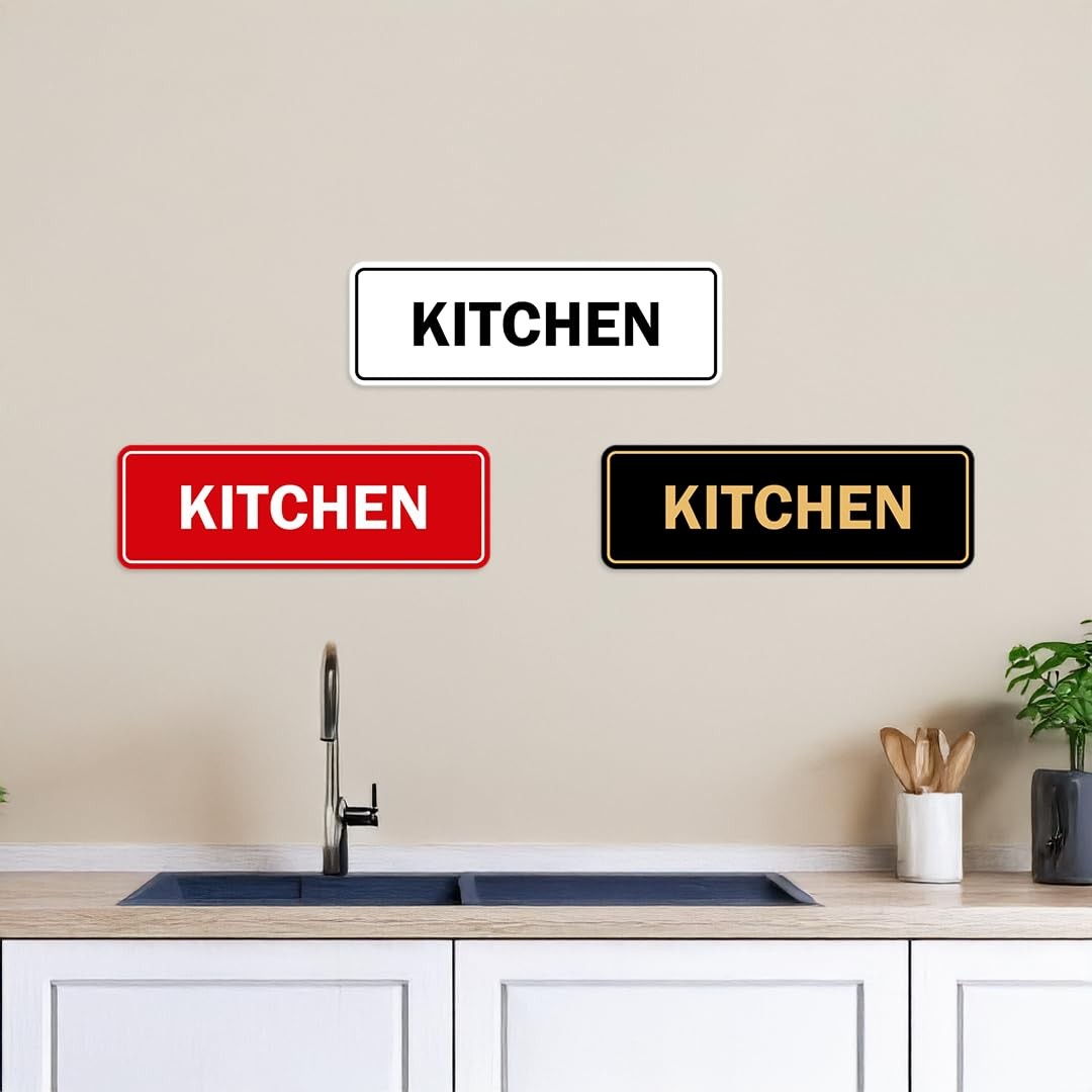 Standard Kitchen Sign Brushed Silver Medium Hardware Accessories