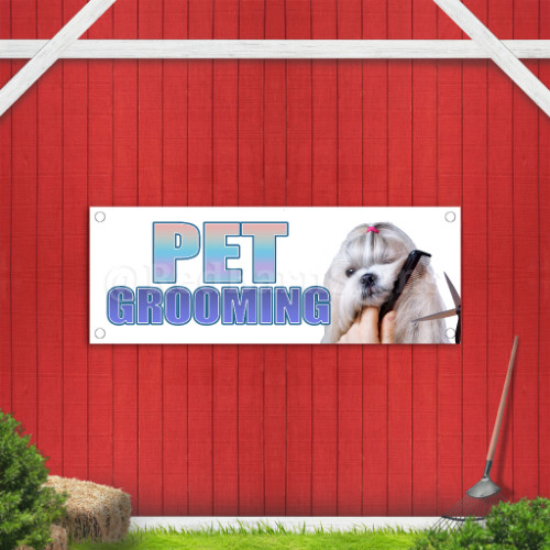 Pet Grooming Indoor Outdoor Vinyl Banner Design