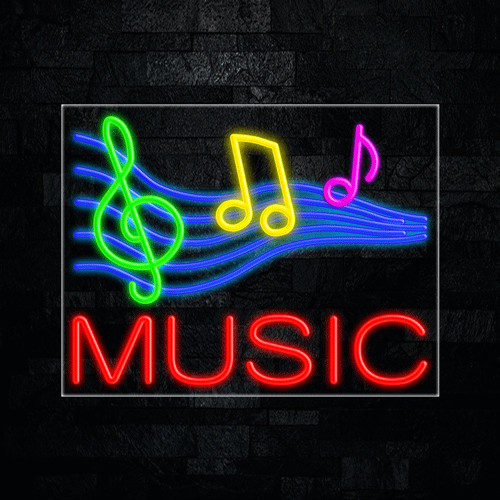 Music LED Neon Sign 28″L x 22″H #31297
