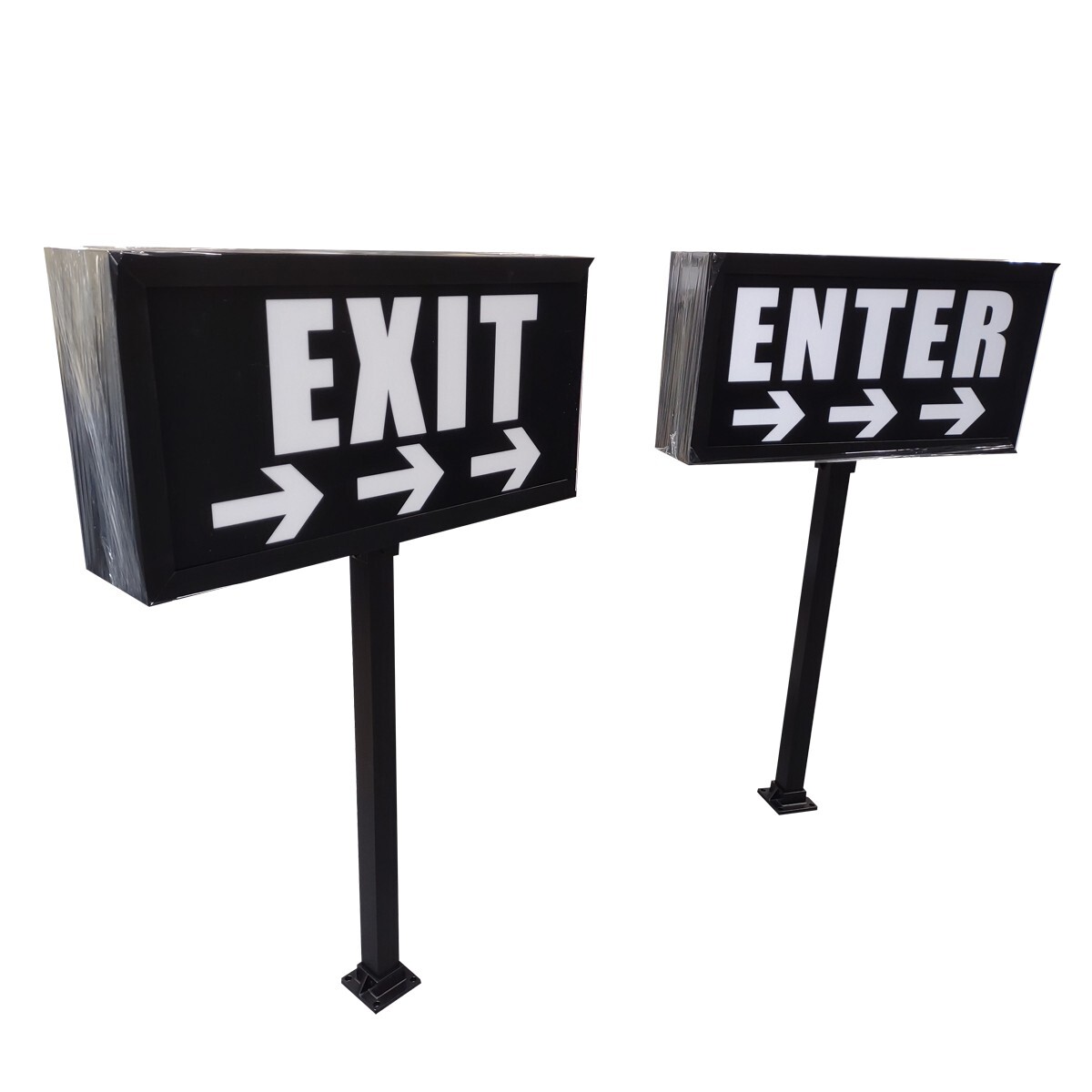 Direction sign, Enter & Exit, double-Sided 5-Day Manufacturing Lead Time (N)