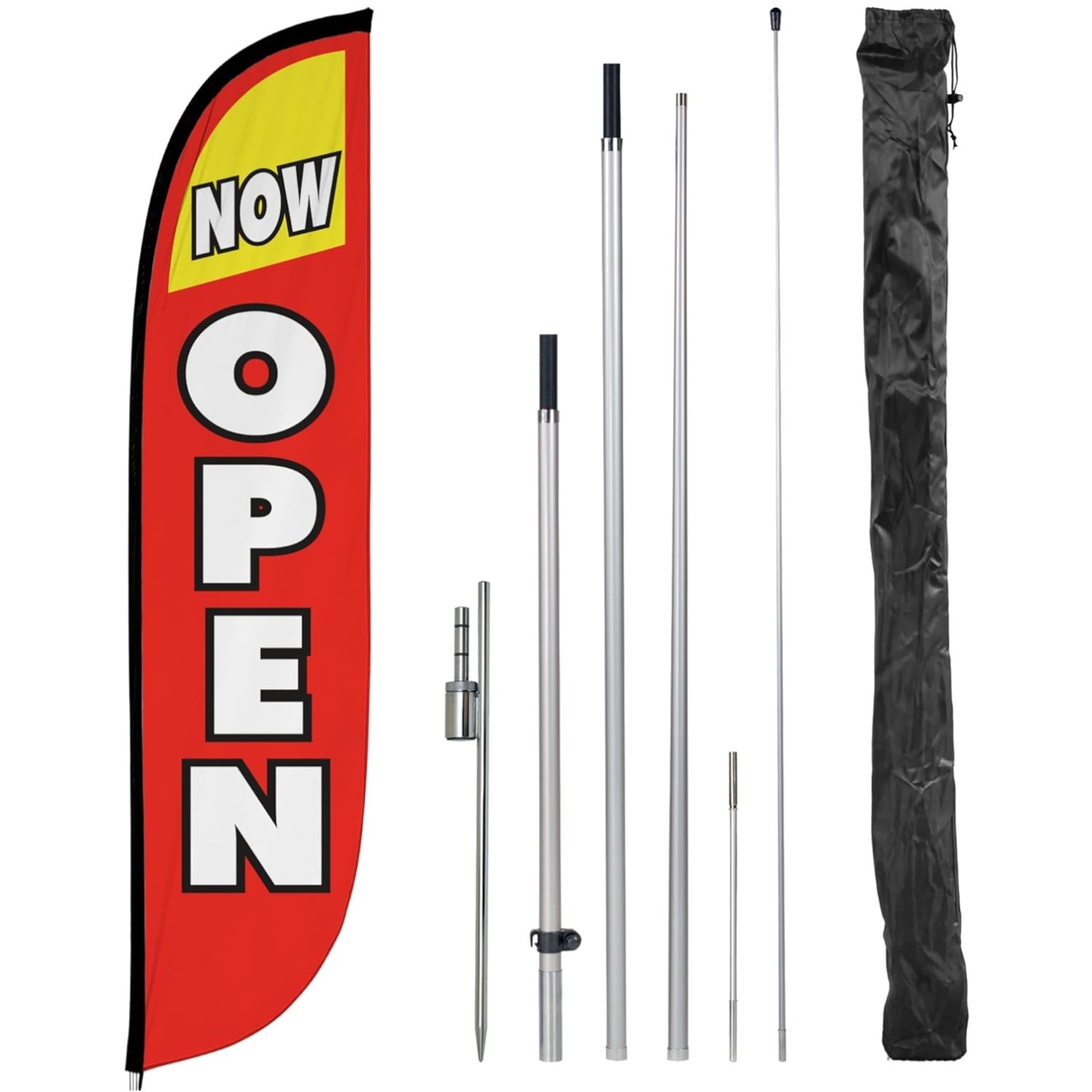 12ft Feather Flag Pole Kit – Business Advertising Banner