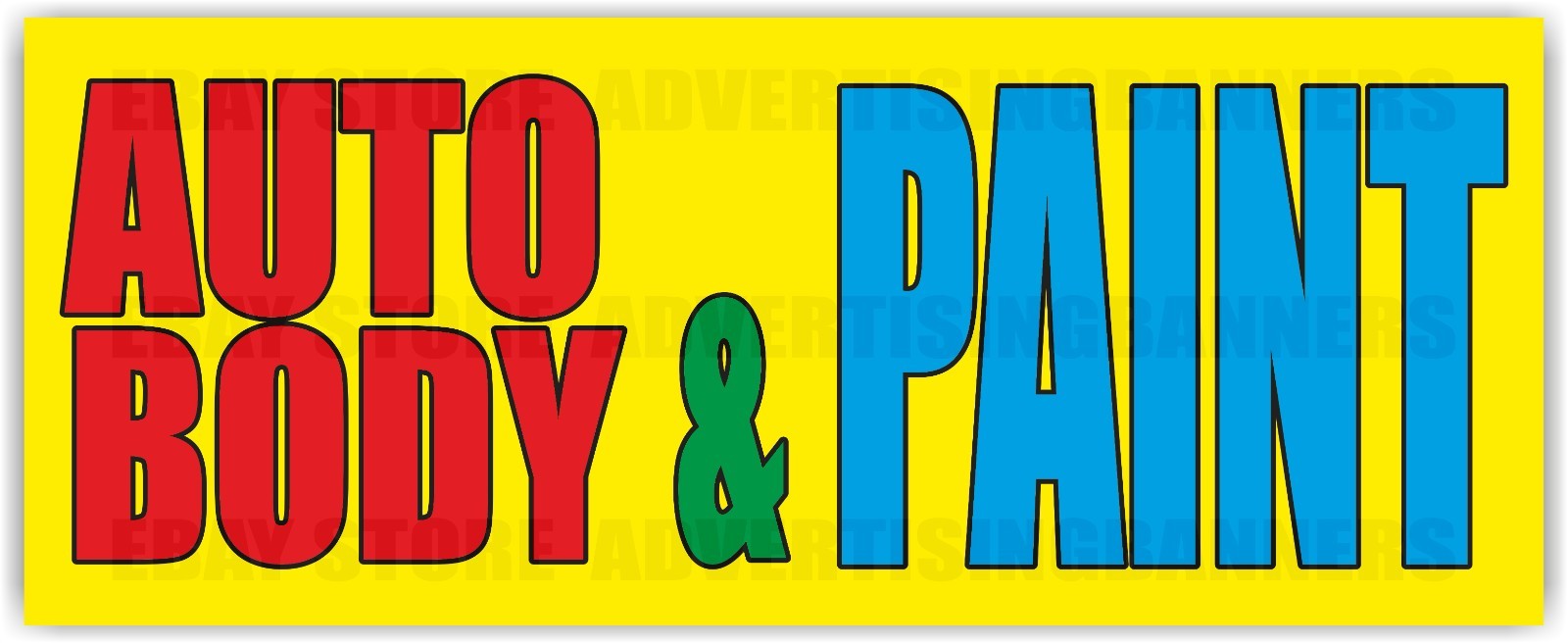 AUTO BODY PAINT Advertising Banner Vinyl Sign Paint Car Service Collision Garage