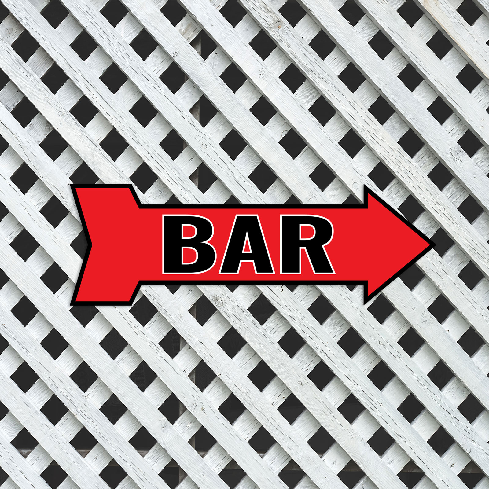 Arrow Shape Bar 12×4″ Wall or Door Sign | Funny Home Decor | Shop Décor