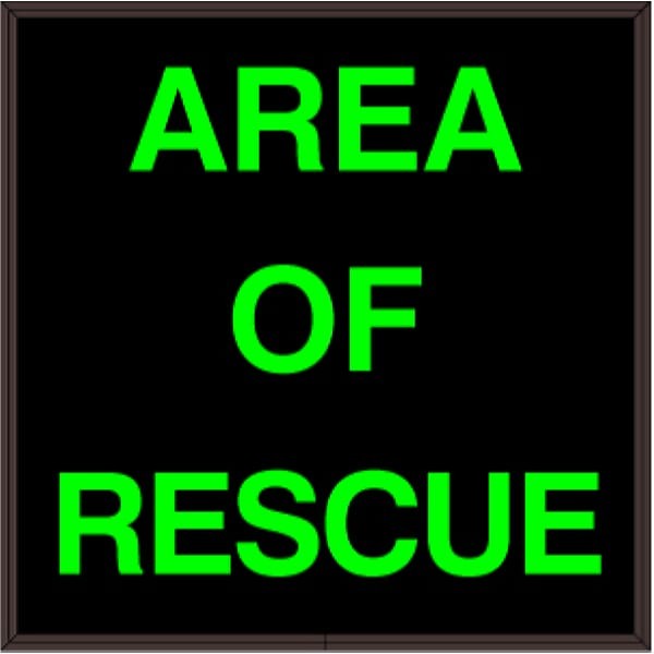 Signal-Tech 38766 SBL1212G-D586/120-277VAC AREA OF RESCUE Indoor Sign