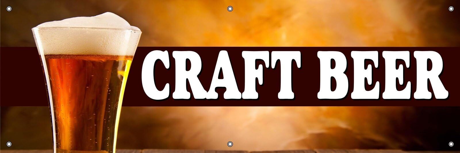 Craft Beer | Vinyl Banner w/ Grommets | 2’H x 6’W