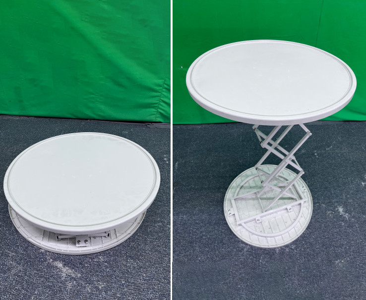 Foldable Trade Show Display with Led Lights Pop up Tension Table Banner Counter