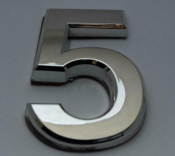 2 PCS – Apartment Number Sign/Mailbox Number Sign,. Number 5 ….–REF24-1027