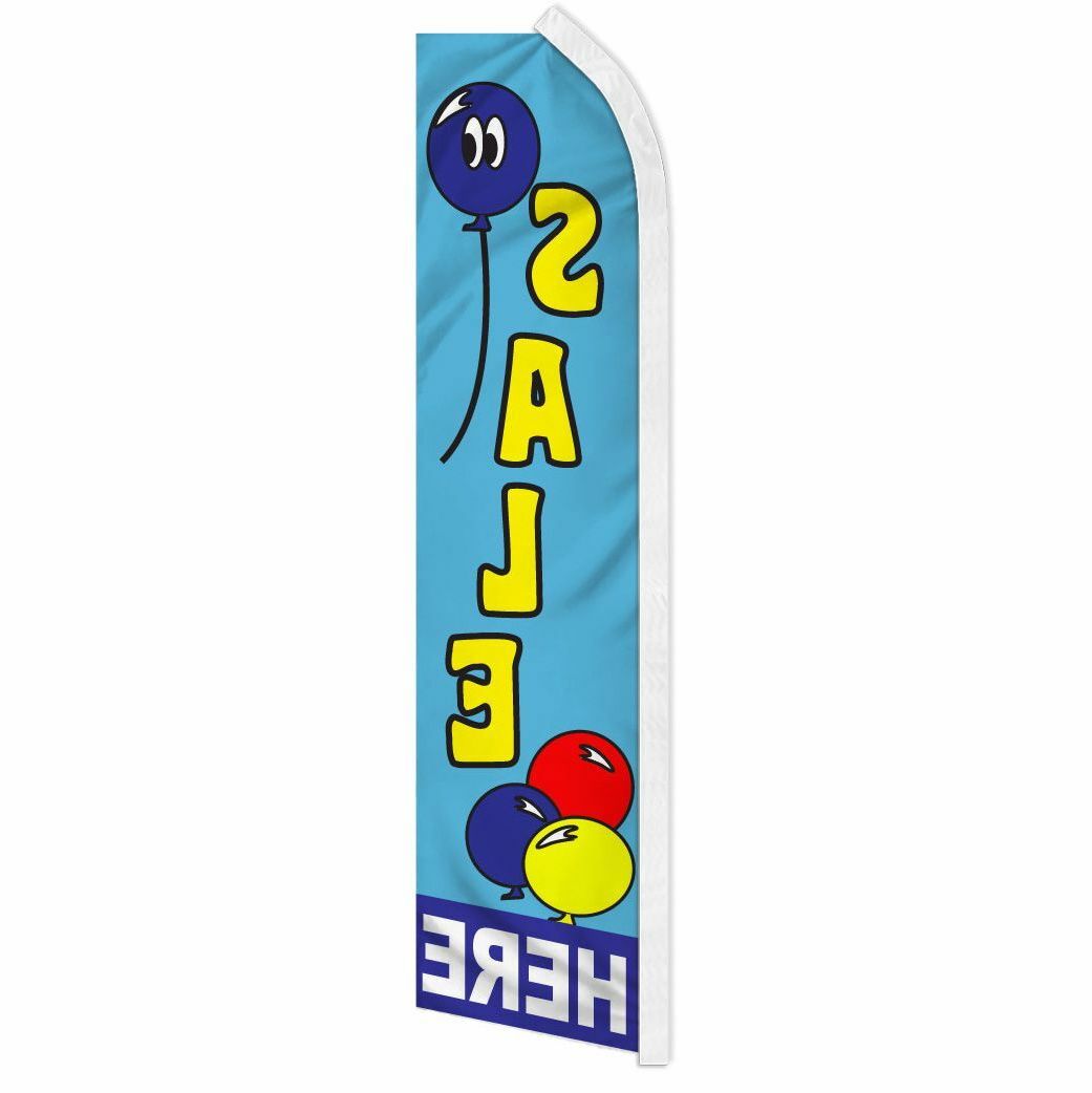 “SALE HERE” advertising super flag swooper banner business sign balloon discount