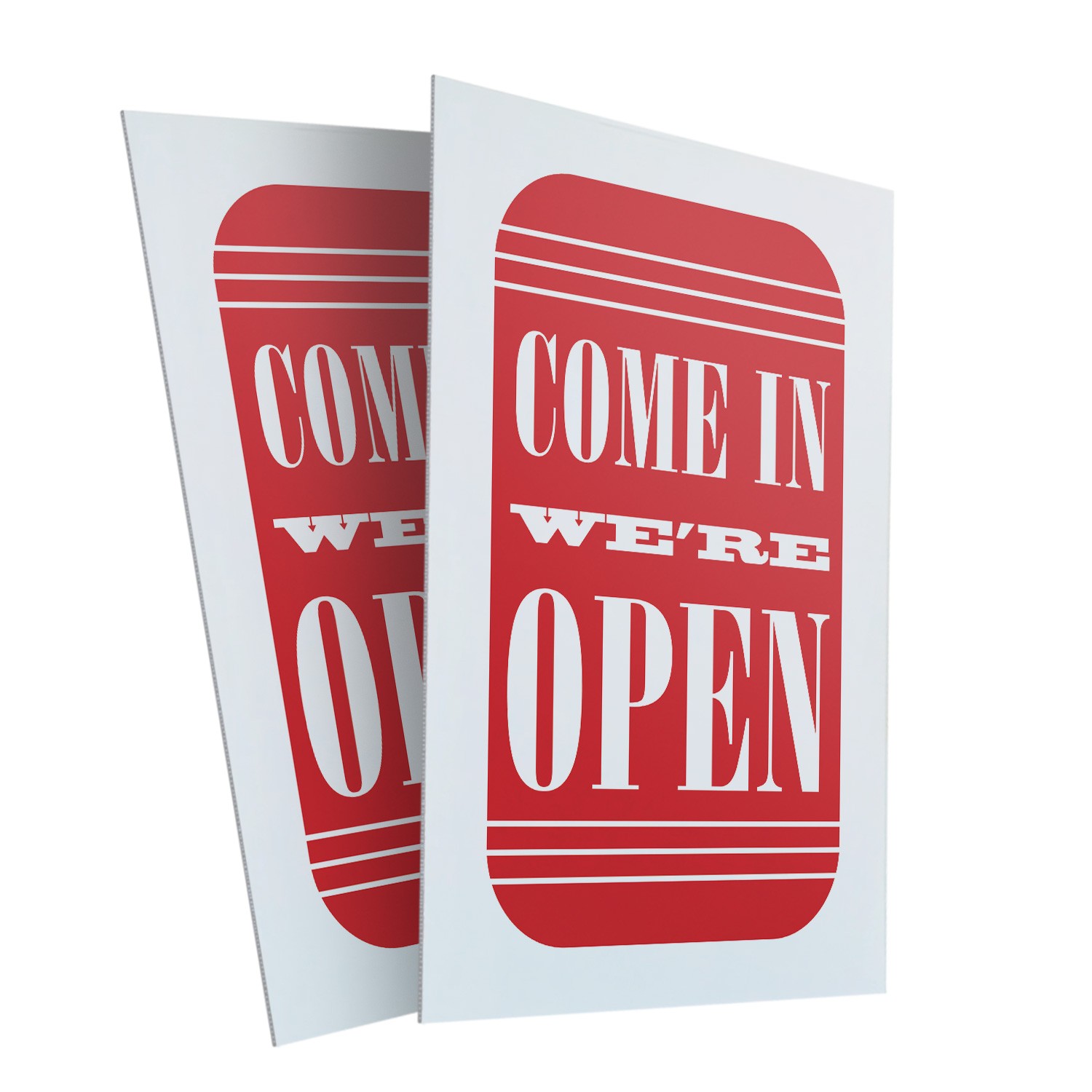 Come In We Are Open Heavy Duty A-Frame Sidewalk Sign Business Signage Clear