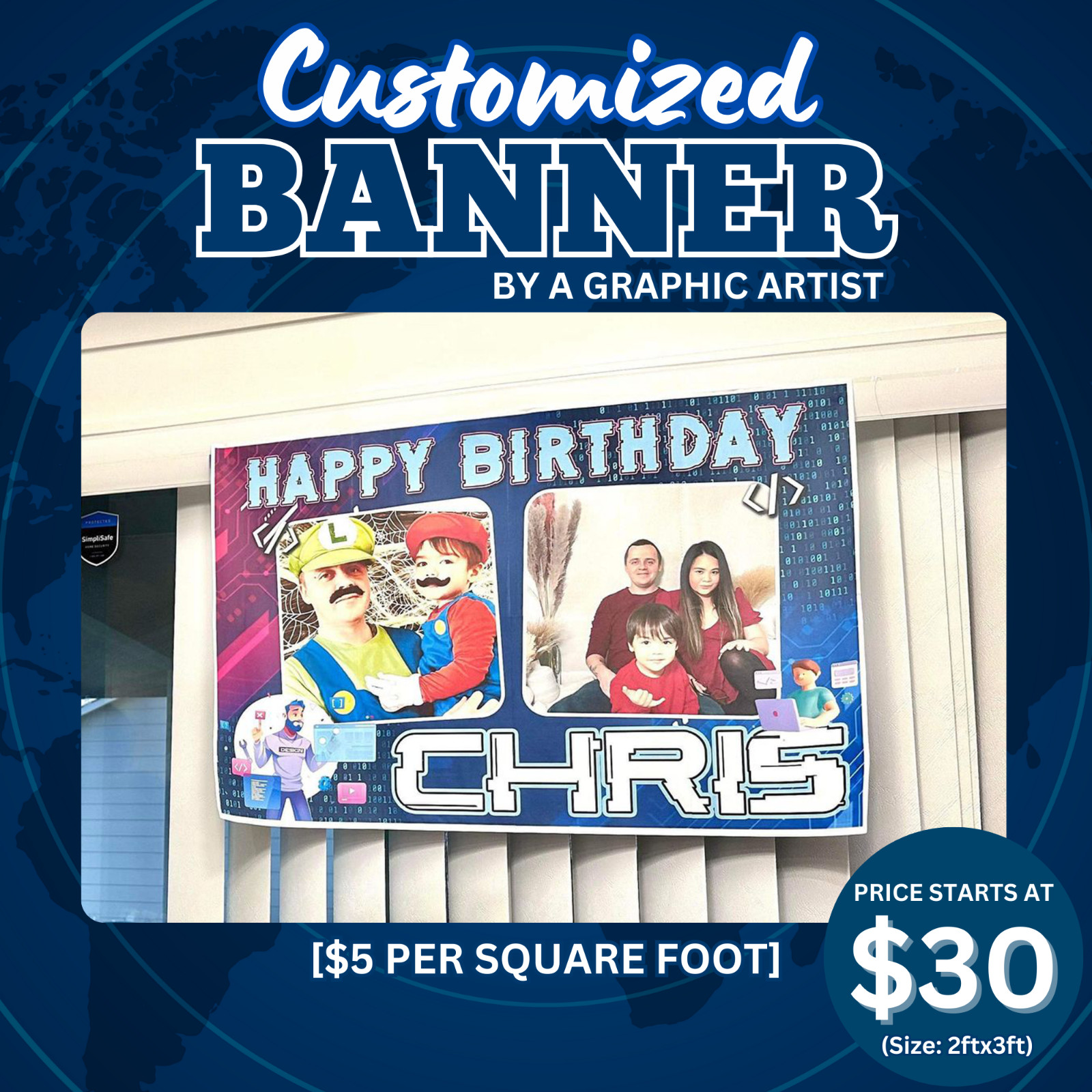 Customized Banner by a Graphic Artist