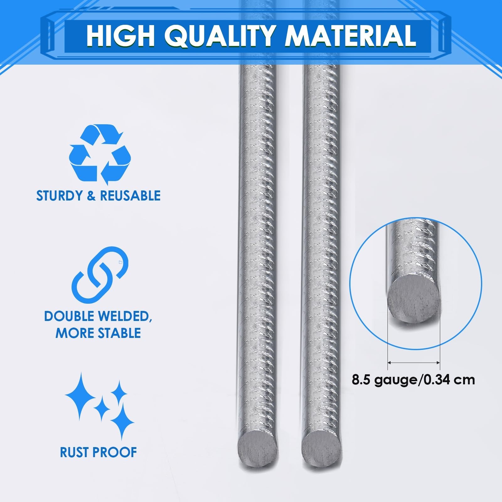 100 Pcs Heavy Duty H Stakes for Yard Signs – Metal Frame for 20×10 Corrugated Bo