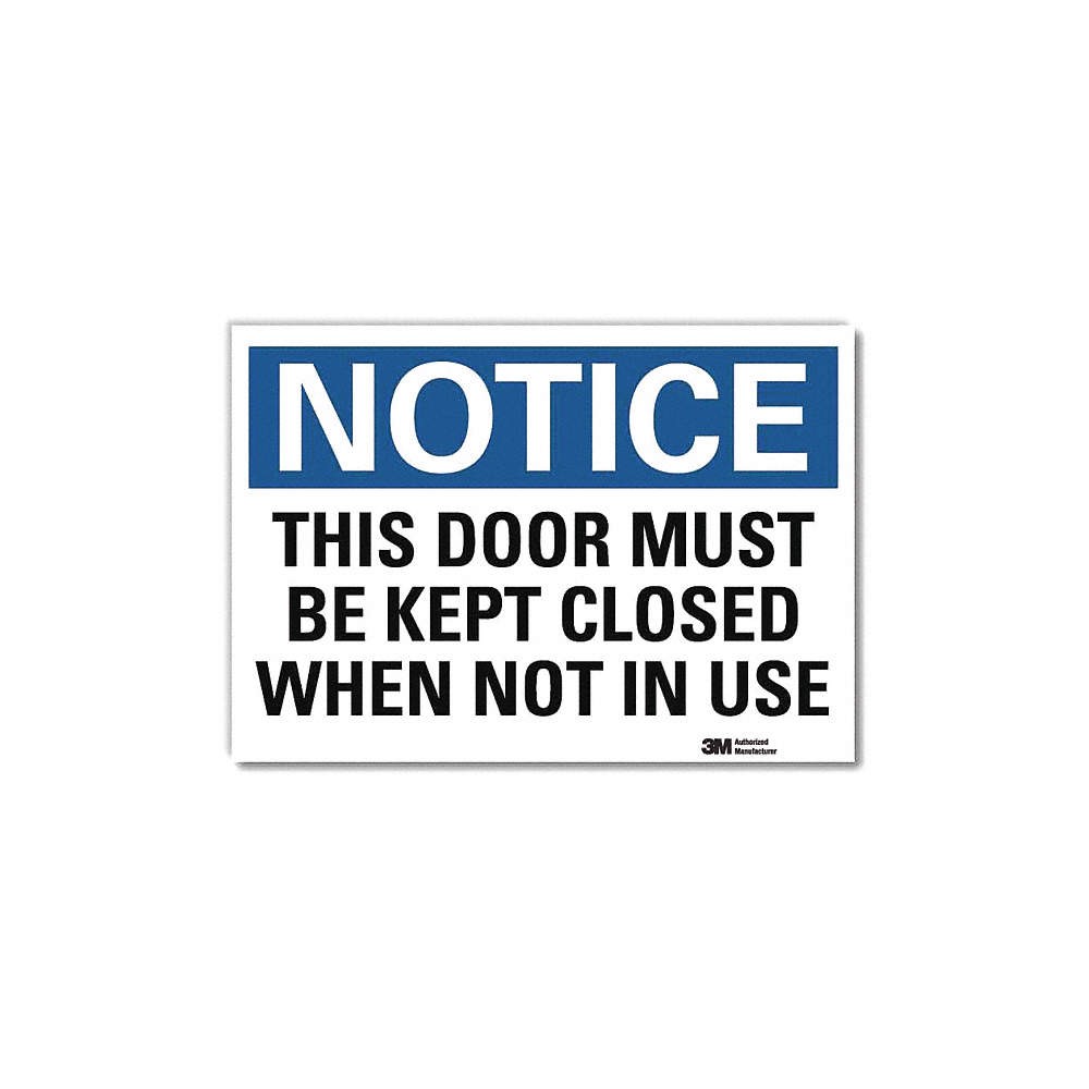 LYLE U5-1552-RD_7X5 Notice Sign,5inx7in,Reflective Sheeting 34JX82