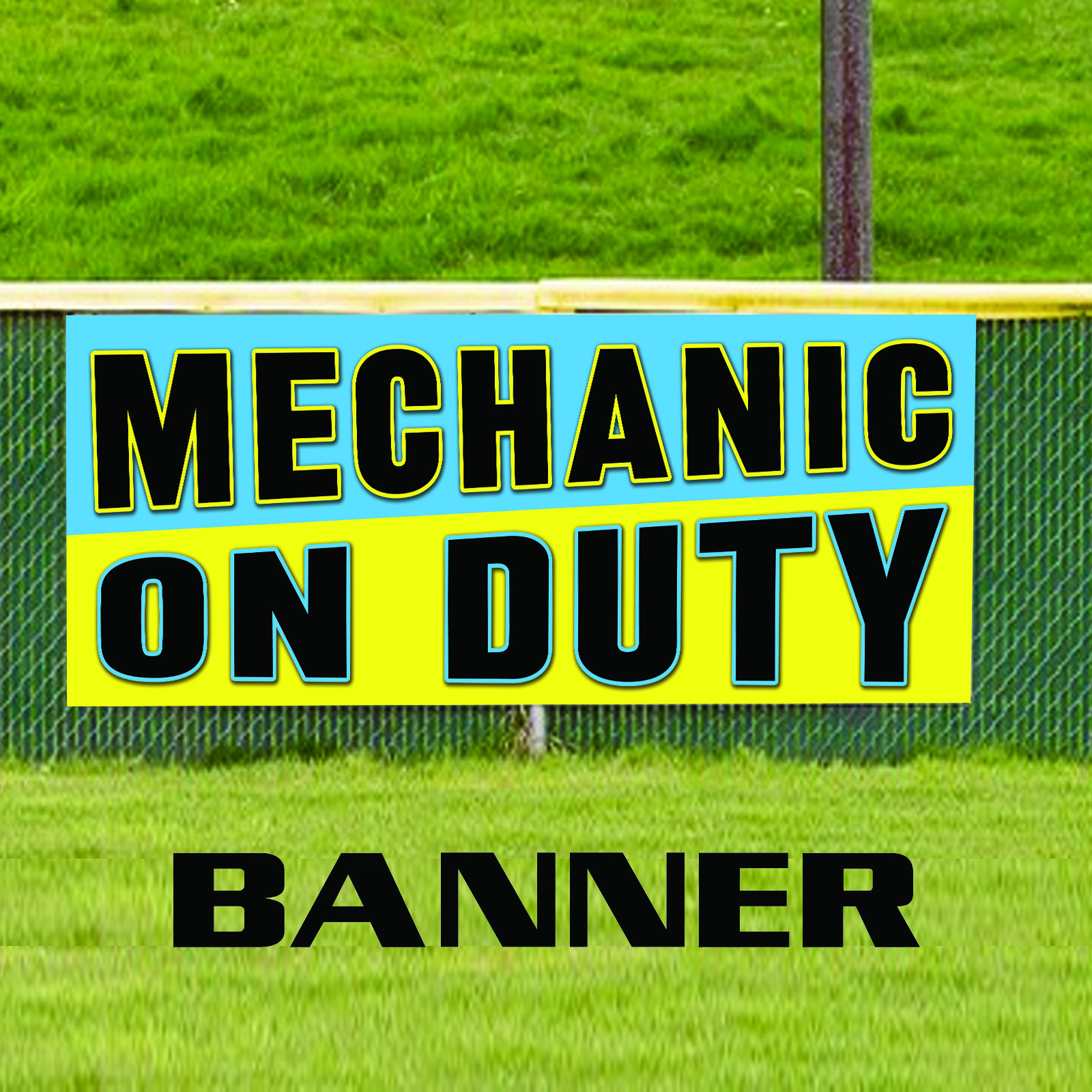 Mechanic On Duty Vinyl Banner Auto Repair Tool Engine Service Advertising Banner