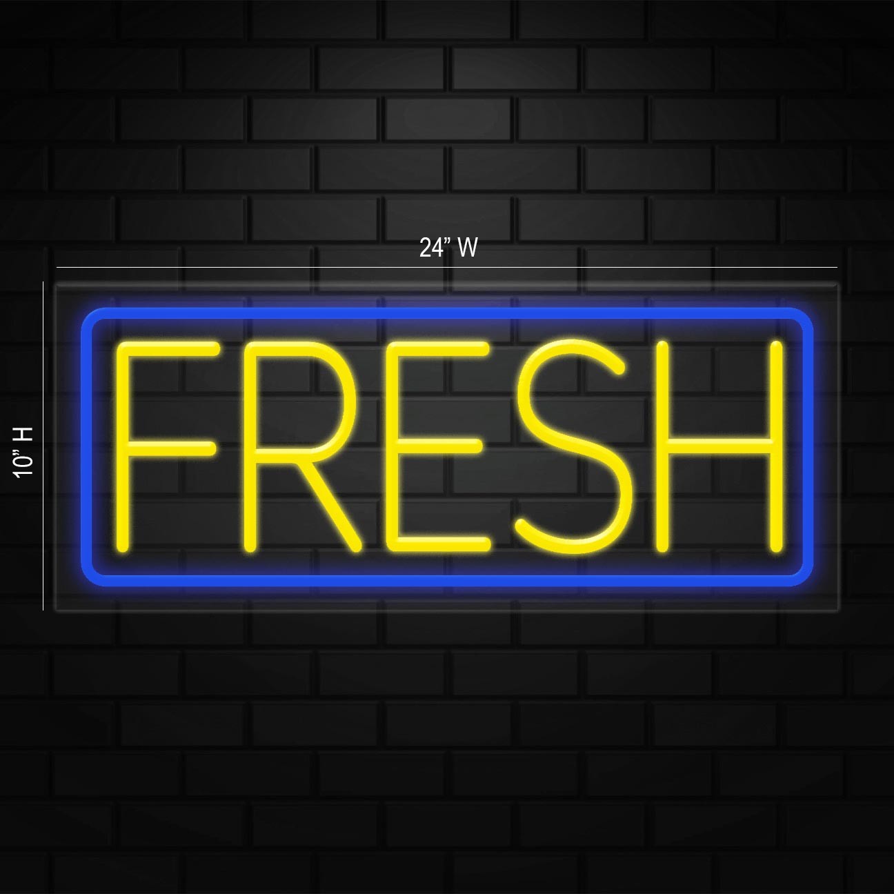 Fresh Sign for Retail Displays | LED Flex Neon | 24″W x 10″H x 1″D