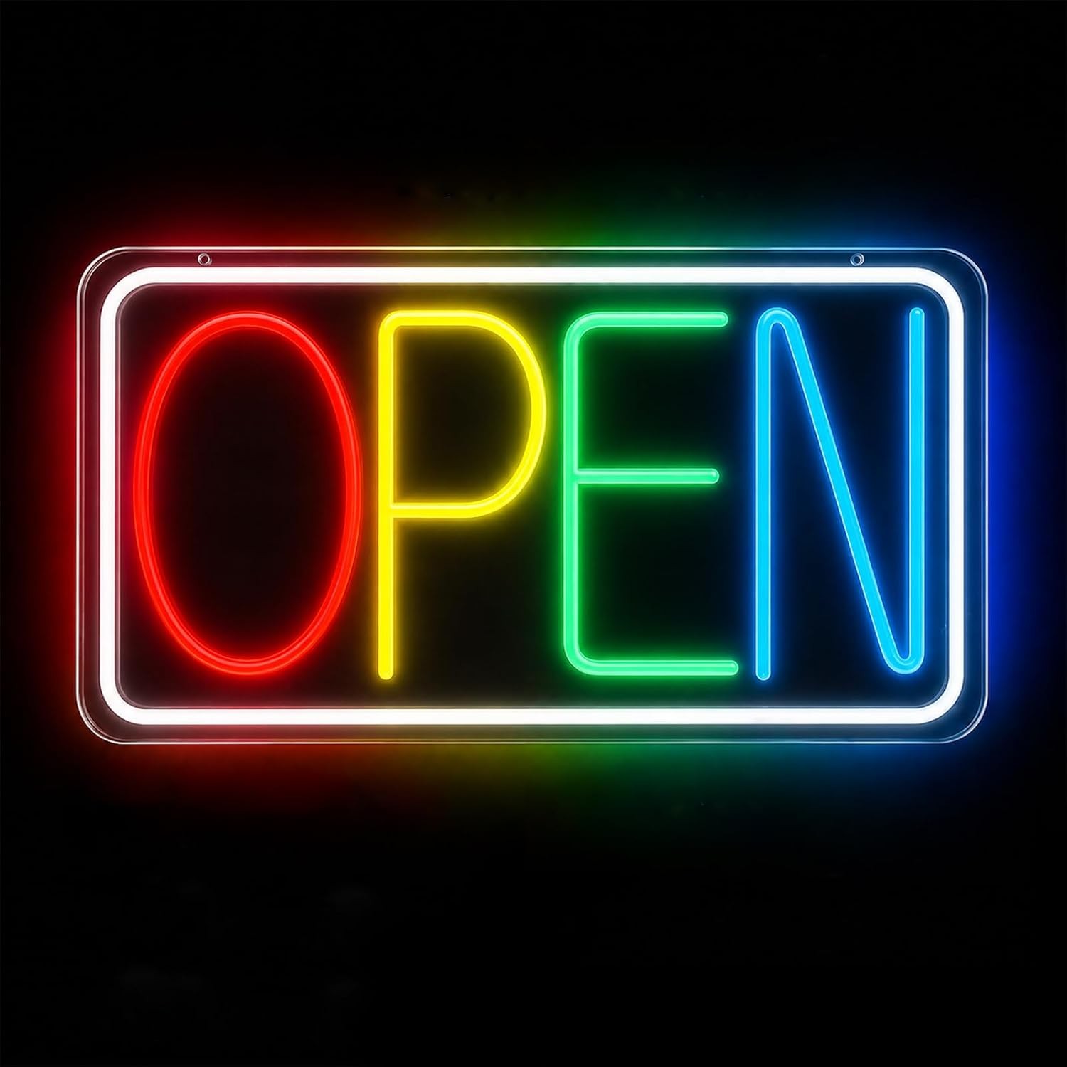 Open Sign Neon Light 17″ X 9.3″ LED Open Sign for Business Window Multicolor