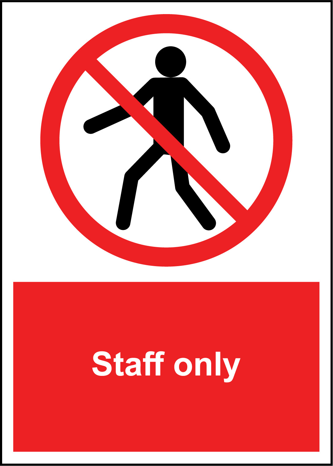 STAFF ONLY | Adhesive Vinyl Sign Decal