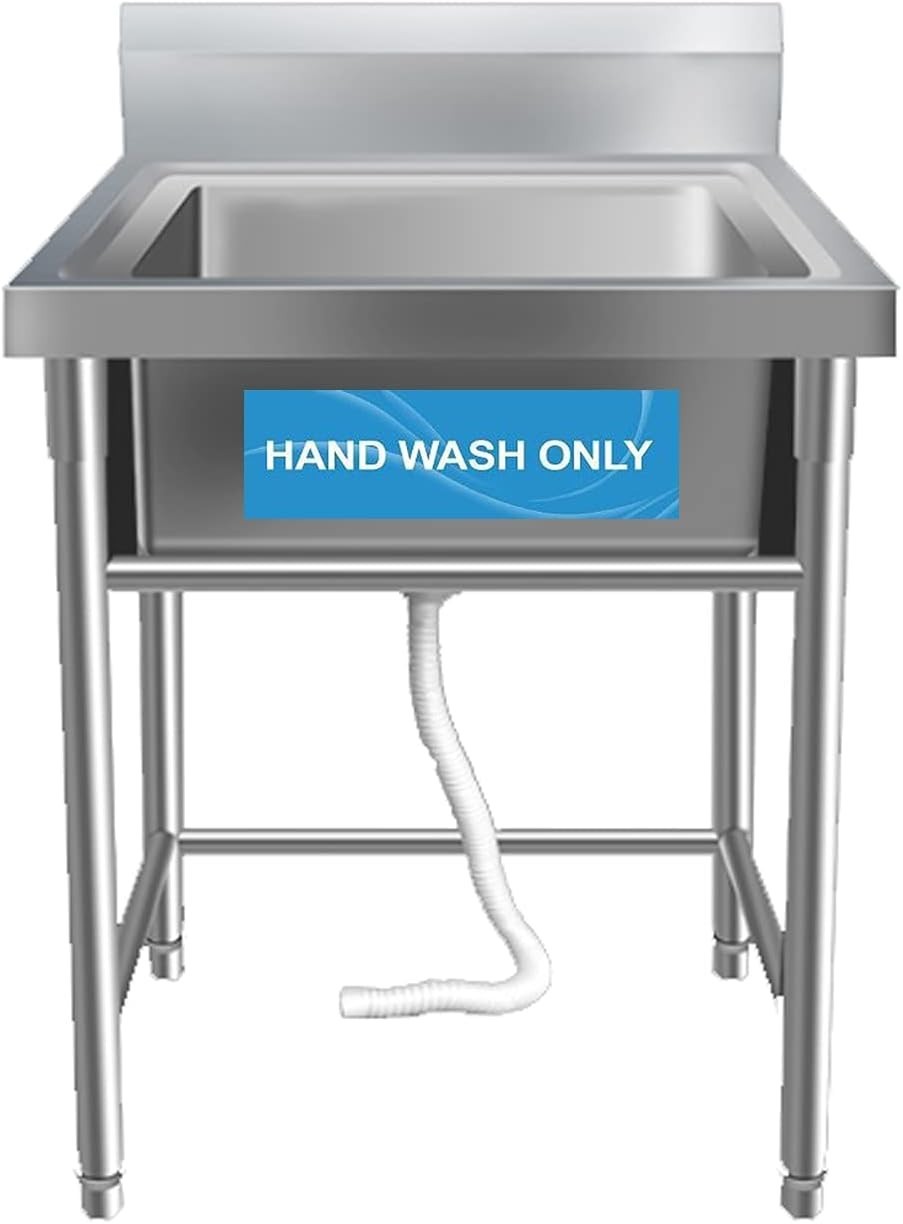 4 Pack Wash Rinse Sanitize Sink Labels Waterproof Sticker Signs for Restaurants